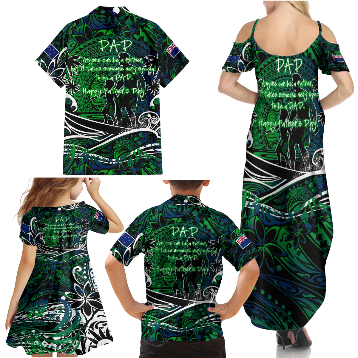 Father's Day New Zealand Family Matching Summer Maxi Dress and Hawaiian Shirt Special Dad Polynesia Paradise DT02 - Polynesian Pride