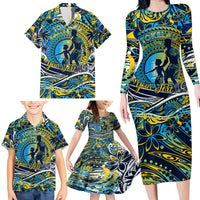 Father's Day Tokelau Family Matching Long Sleeve Bodycon Dress and Hawaiian Shirt Special Dad Polynesia Paradise DT02 - Polynesian Pride