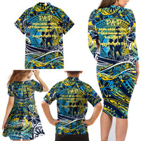 Father's Day Tokelau Family Matching Long Sleeve Bodycon Dress and Hawaiian Shirt Special Dad Polynesia Paradise DT02 - Polynesian Pride