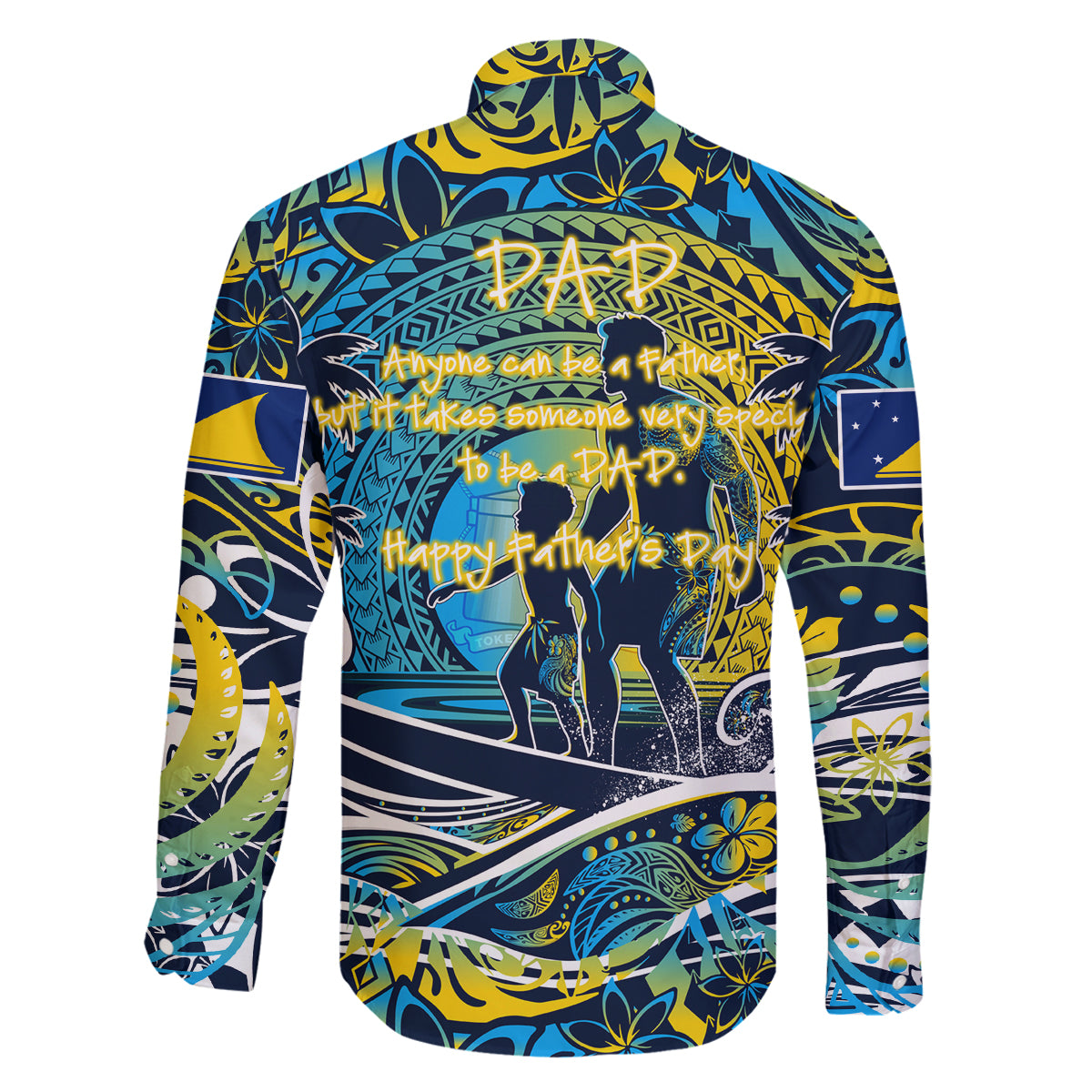 Father's Day Tokelau Family Matching Long Sleeve Bodycon Dress and Hawaiian Shirt Special Dad Polynesia Paradise DT02 - Polynesian Pride