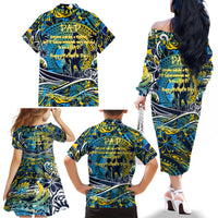 Father's Day Tokelau Family Matching Off The Shoulder Long Sleeve Dress and Hawaiian Shirt Special Dad Polynesia Paradise DT02 - Polynesian Pride