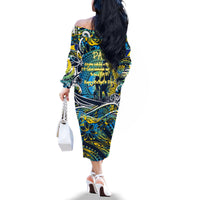 Father's Day Tokelau Family Matching Off The Shoulder Long Sleeve Dress and Hawaiian Shirt Special Dad Polynesia Paradise DT02 - Polynesian Pride