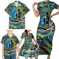Father's Day Tokelau Family Matching Short Sleeve Bodycon Dress and Hawaiian Shirt Special Dad Polynesia Paradise DT02 - Polynesian Pride