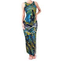 Father's Day Tokelau Family Matching Tank Maxi Dress and Hawaiian Shirt Special Dad Polynesia Paradise