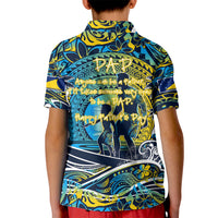 Father's Day Tokelau Kid Polo Shirt Special Dad Polynesia Paradise