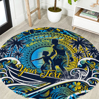 Father's Day Tokelau Round Carpet Special Dad Polynesia Paradise