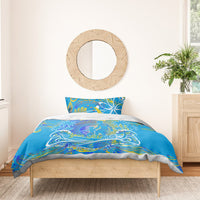 Father's Day Tuvalu Bedding Set Special Dad Polynesia Paradise
