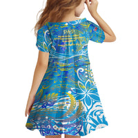 Father's Day Tuvalu Family Matching Short Sleeve Bodycon Dress and Hawaiian Shirt Special Dad Polynesia Paradise