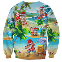 Guam Christmas Sweatshirt Santa Claus Beach and Wave DT02 - Polynesian Pride