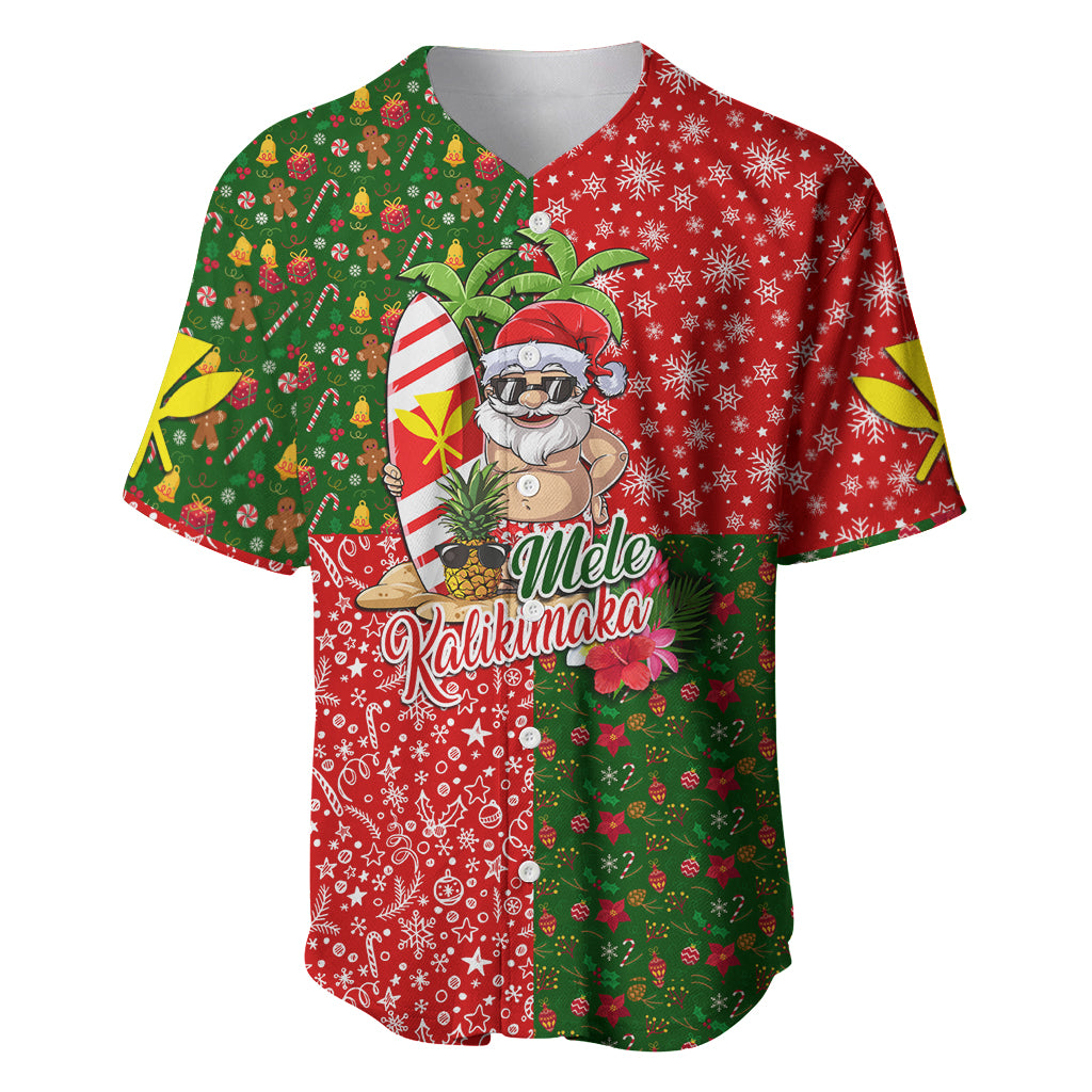 Hawaii Christmas Baseball Jersey Mele Kalikimaka Kanaka Maoli DT02 Art - Polynesian Pride