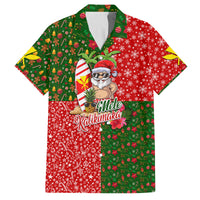 Hawaii Christmas Family Matching Long Sleeve Bodycon Dress and Hawaiian Shirt Mele Kalikimaka Kanaka Maoli DT02 Dad's Shirt - Short Sleeve Art - Polynesian Pride