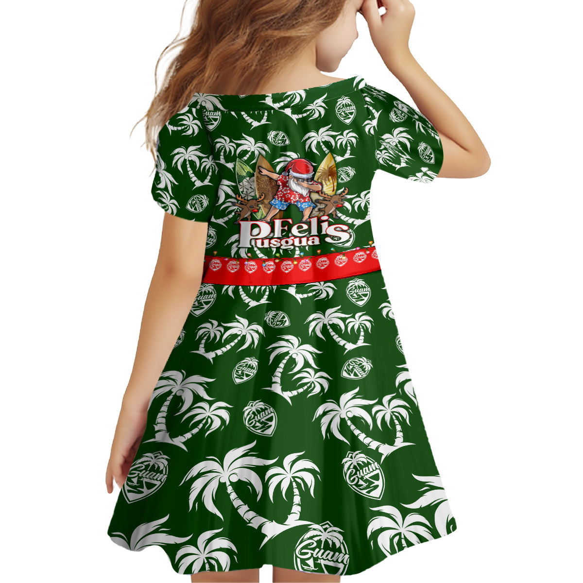 Guam Christmas Family Matching Puletasi Dress and Hawaiian Shirt Felis Pusgua Tropical Xmas Patterns DT02 - Polynesian Pride