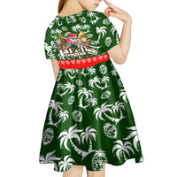 Guam Christmas Kid Short Sleeve Dress Felis Pusgua Tropical Xmas Patterns DT02 - Polynesian Pride