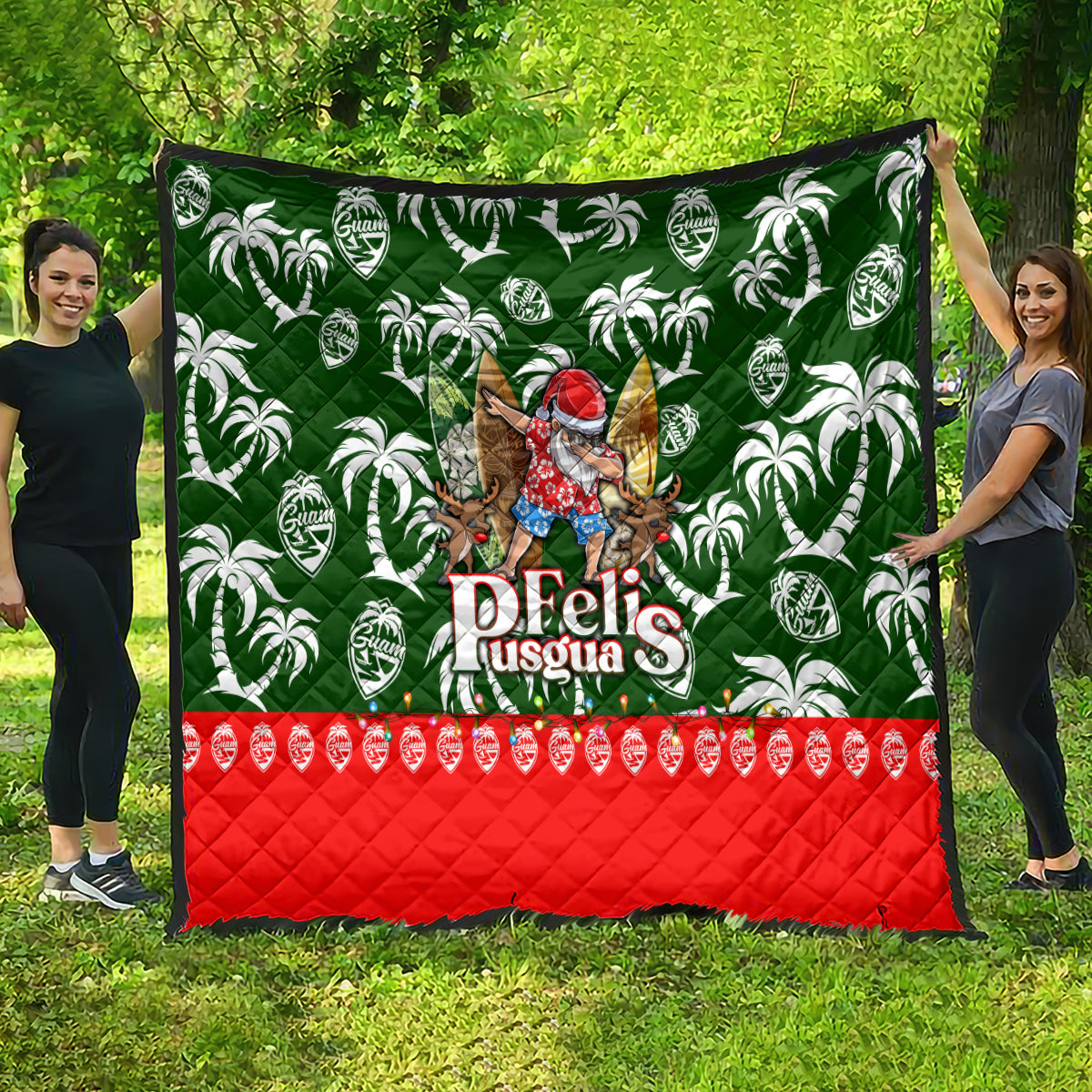 Guam Christmas Quilt Felis Pusgua Tropical Xmas Patterns DT02 - Polynesian Pride