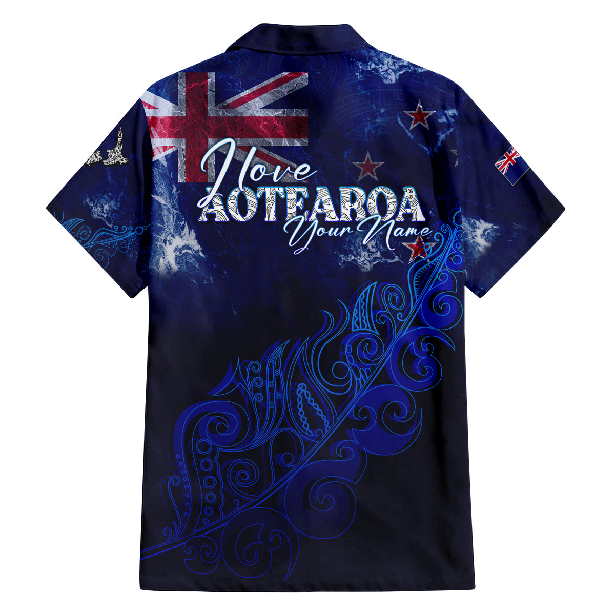 Personalised New Zealand Family Matching Long Sleeve Bodycon Dress and Hawaiian Shirt Aotearoa Map Silver Fern DT02 - Polynesian Pride