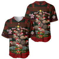 Meri Kirihimete New Zealand Baseball Jersey Christmas Kiwi Maori DT02 - Polynesian Pride