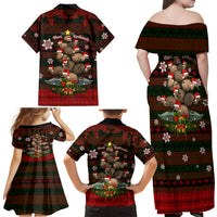 Meri Kirihimete New Zealand Family Matching Off Shoulder Maxi Dress and Hawaiian Shirt Christmas Kiwi Maori DT02 - Polynesian Pride