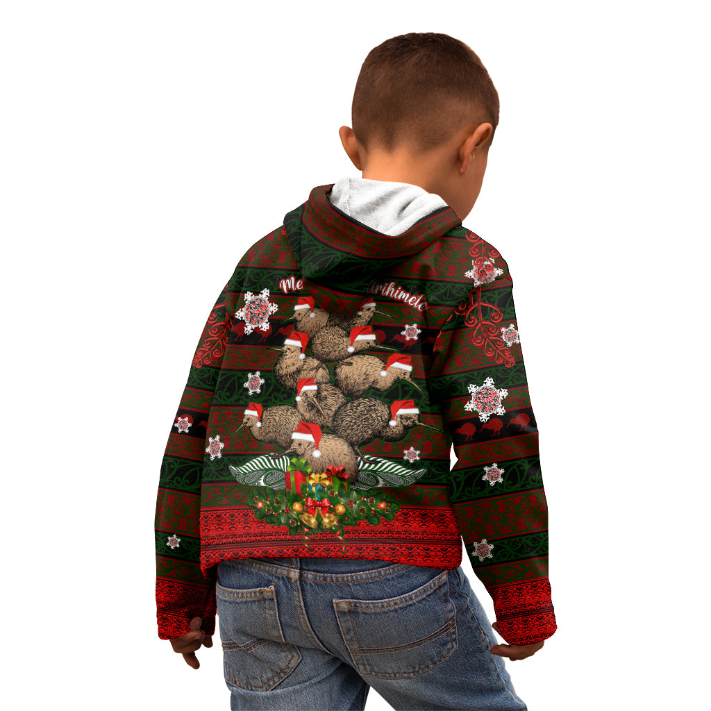 Meri Kirihimete New Zealand Kid Hoodie Christmas Kiwi Maori DT02 - Polynesian Pride