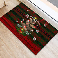 Meri Kirihimete New Zealand Rubber Doormat Christmas Kiwi Maori DT02 - Polynesian Pride