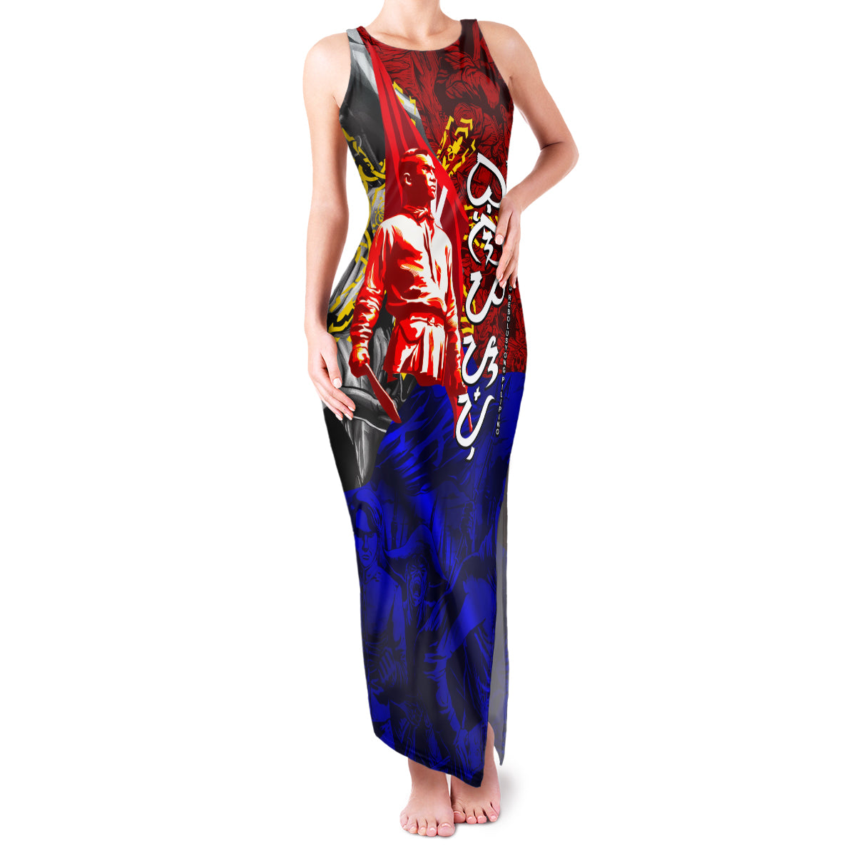 Philippines Bonifacio Day Family Matching Tank Maxi Dress and Hawaiian Shirt DT02 Mom's Dress Art - Polynesian Pride