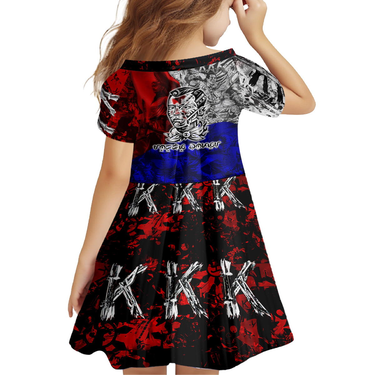 Philippines Bonifacio Day Kid Short Sleeve Dress DT02 - Polynesian Pride