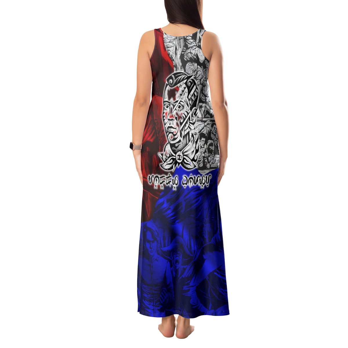 Philippines Bonifacio Day Tank Maxi Dress DT02 - Polynesian Pride