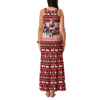 Dog Sled Christmas Family Matching Tank Maxi Dress and Hawaiian Shirt Husky Sleigh Ride Design DT02 - Polynesian Pride