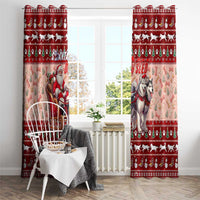 Dog Sled Christmas Window Curtain Husky Sleigh Ride Design - Polynesian Pride