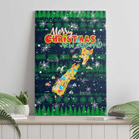Merry Christmas New Zealand Canvas Wall Art Xmas Travel Map DT02 - Polynesian Pride