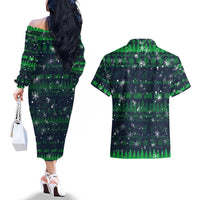 Merry Christmas New Zealand Couples Matching Off The Shoulder Long Sleeve Dress and Hawaiian Shirt Xmas Travel Map DT02 - Polynesian Pride
