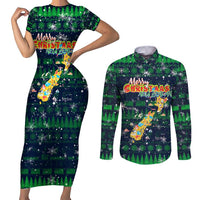 Merry Christmas New Zealand Couples Matching Short Sleeve Bodycon Dress and Long Sleeve Button Shirt Xmas Travel Map DT02 Blue - Polynesian Pride
