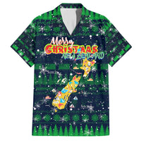 Merry Christmas New Zealand Family Matching Long Sleeve Bodycon Dress and Hawaiian Shirt Xmas Travel Map DT02 Dad's Shirt - Short Sleeve Blue - Polynesian Pride