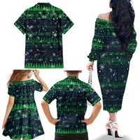 Merry Christmas New Zealand Family Matching Off The Shoulder Long Sleeve Dress and Hawaiian Shirt Xmas Travel Map DT02 - Polynesian Pride