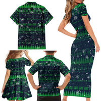 Merry Christmas New Zealand Family Matching Short Sleeve Bodycon Dress and Hawaiian Shirt Xmas Travel Map DT02 - Polynesian Pride