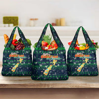 Merry Christmas New Zealand Grocery Bag Xmas Travel Map - Polynesian Pride