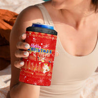 Merry Christmas Hawaii 4 in 1 Can Cooler Tumbler Xmas Travel Map - Polynesian Pride