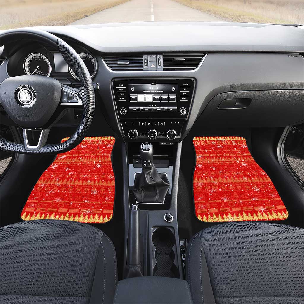 Merry Christmas Hawaii Car Mats Xmas Travel Map - Polynesian Pride