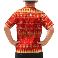 Merry Christmas Hawaii Family Matching Mermaid Dress and Hawaiian Shirt Xmas Travel Map DT02 - Polynesian Pride
