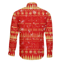 Merry Christmas Hawaii Family Matching Off The Shoulder Long Sleeve Dress and Hawaiian Shirt Xmas Travel Map DT02 - Polynesian Pride