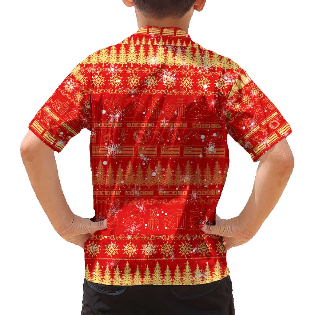 Merry Christmas Hawaii Family Matching Off Shoulder Maxi Dress and Hawaiian Shirt Xmas Travel Map DT02 - Polynesian Pride