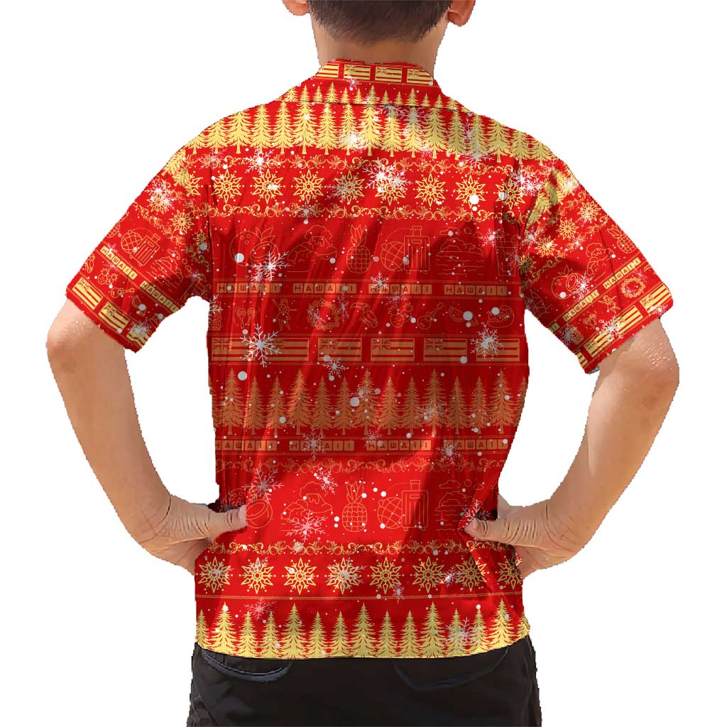 Merry Christmas Hawaii Family Matching Short Sleeve Bodycon Dress and Hawaiian Shirt Xmas Travel Map DT02 - Polynesian Pride