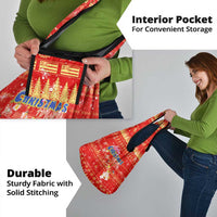 Merry Christmas Hawaii Grocery Bag Xmas Travel Map - Polynesian Pride