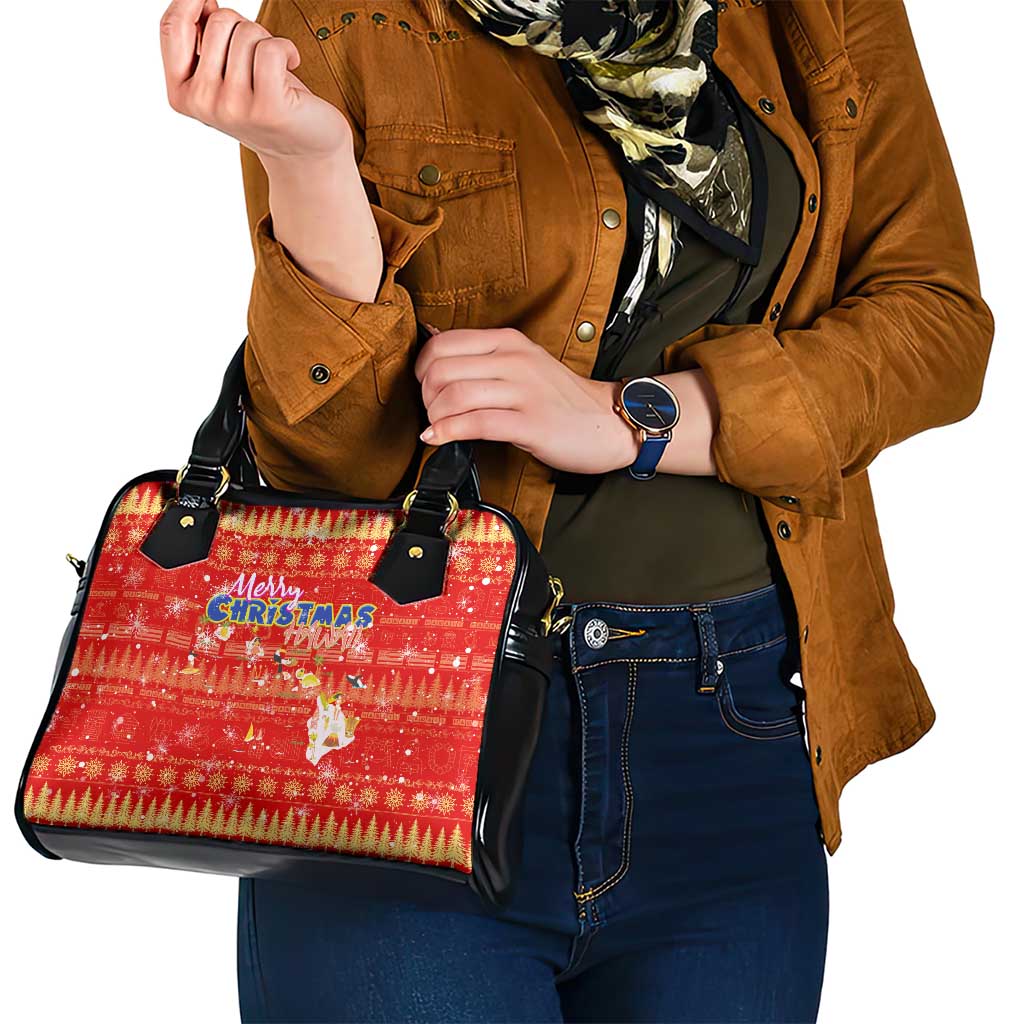 Merry Christmas Hawaii Shoulder Handbag Xmas Travel Map - Polynesian Pride