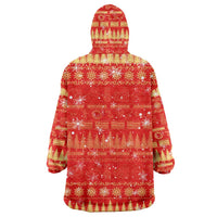 Merry Christmas Hawaii Wearable Blanket Hoodie Xmas Travel Map DT02 - Polynesian Pride