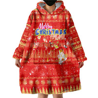 Merry Christmas Hawaii Wearable Blanket Hoodie Xmas Travel Map DT02 - Polynesian Pride