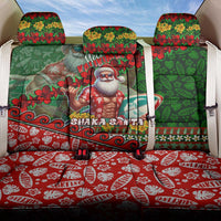 Mele Kalikimaka Shaka Santa Back Car Seat Cover Hawaiian Surf Christmas Design with Aloha Spirit - Polynesian Pride