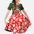 Mele Kalikimaka Shaka Santa Family Matching Off The Shoulder Long Sleeve Dress and Hawaiian Shirt Hawaiian Surf Christmas Design with Aloha Spirit - Polynesian Pride