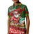 Mele Kalikimaka Shaka Santa Kid Polo Shirt Hawaiian Surf Christmas Design with Aloha Spirit - Polynesian Pride