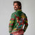 Mele Kalikimaka Shaka Santa Long Sleeve Polo Shirt Hawaiian Surf Christmas Design with Aloha Spirit - Polynesian Pride