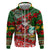 Mele Kalikimaka Shaka Santa Zip Hoodie Hawaiian Surf Christmas Design with Aloha Spirit - Polynesian Pride